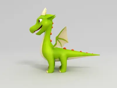 Cartoon Dragon 3D model