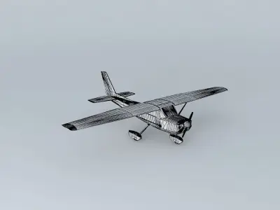 Template Cessna 152 Free 3D model