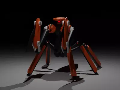 Mantis Robot Low-poly 3D model