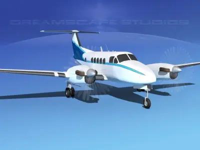 Beechcraft B200 GT King Air V07 3D model