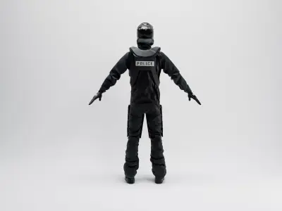 Futuristic Policeman  3D model