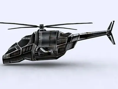 3DRT - Sci-Fi Forces - Helicopter 2  Low-poly 3D model