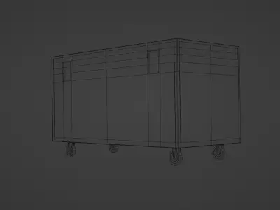 Flightcase 120x60x60 for Background Use Free low-poly 3D model
