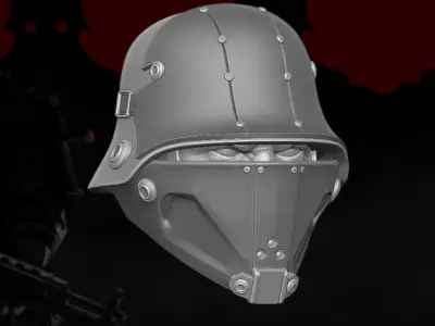 Deathsheads Commando Wolfenstein Fan Art 3D printable files 3D print model