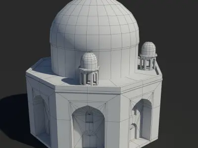 Arab x4 Low-poly 3D model