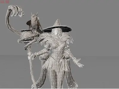 Pharsa Enchanting Witch Low-poly 3D model