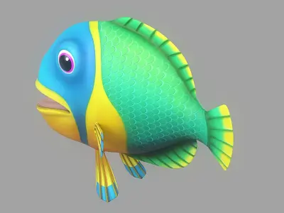 Cartoon Fish 21 Low-poly 3D model