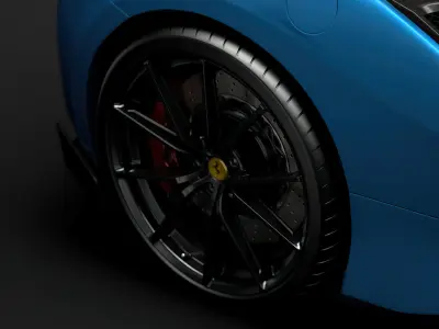 Ferarri GTB 488 Pista 2020 wheel 3D model
