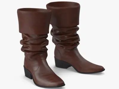 Leather Boots 2 3D model