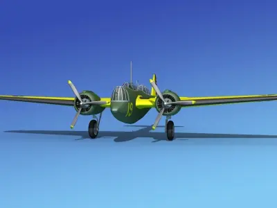 Martin B-10 V07 US Army 3D model