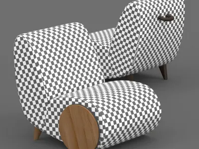 Rapide Lounge Chair by Borg 3D model