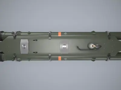 Launcher Mistraile With Missiles Low-poly 3D model