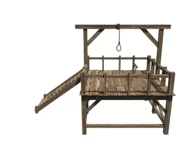 Gallows Low-poly 3D model