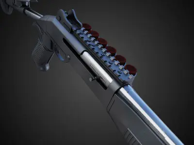 Benelli M4 Shotgun Hi-Res 3D model