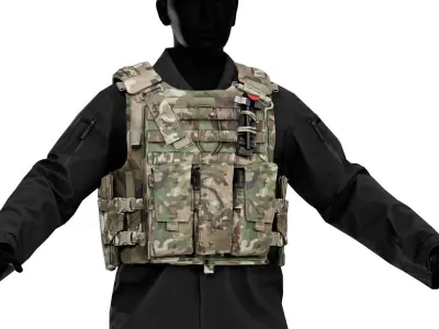 STV VIRTUS TACTICAL VEST Low-poly 3D model
