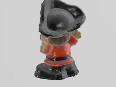 Pirate toy with hat 3D print model