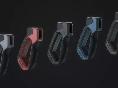 Tyrant Designs Concept One AR15 PistolGrip Low-poly 3D model
