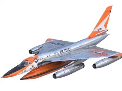 B-58 Hustler Nuclear Bomber 3D Model 3D model