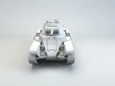 Low Poly BT-7 light cavalry tank Low-poly 3D model