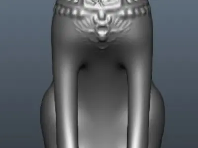 Egyptian Cat Statue 3D model