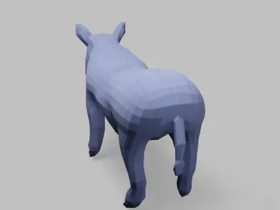 Geometric Donkey Low-poly 3D model