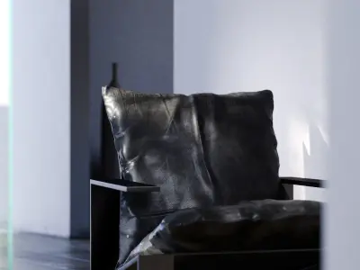 Divego Black Armchair  Free low-poly 3D model