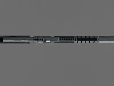 Stylized Sub machine Gun Low-poly 3D model