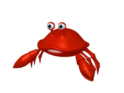 Crab cartoon 3D model