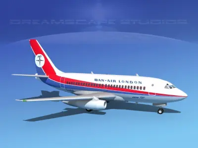 Boeing 737-100 Dan Air London 3D model
