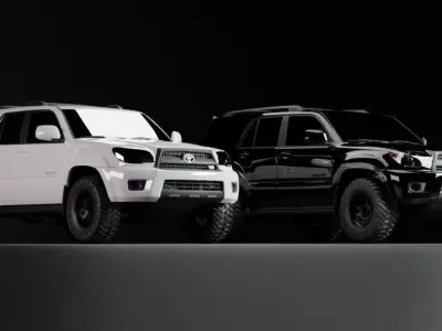 Toyota 4th Gen 4Runner Low-poly 3D model