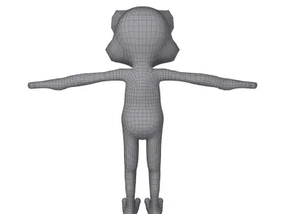 Frog cartoon 02 3D model