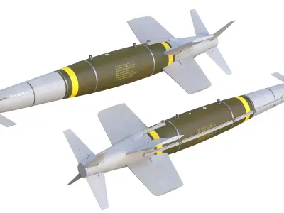 SPICE-2000 Guided Bomb Low-poly 3D model