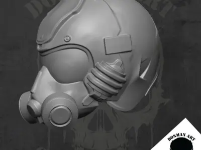 Flame Trooper Head for action figures 3D print model