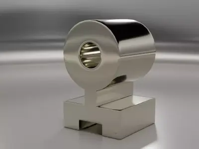 Metal support with ring 3D model