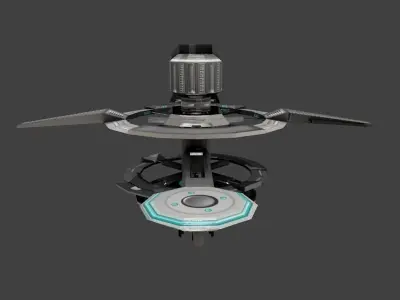 Low poly Space Station Low-poly 3D model