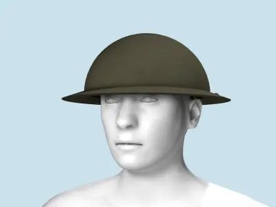 Brodie Helmet M1917 Low-poly 3D model