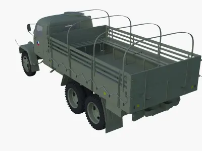 Praga V3S military truck Czechoslovakia 3D model