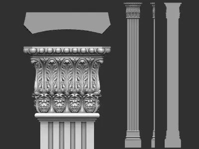 Columns Classical  Decoration N80 3D model
