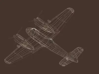 Bristol Beaufighter Low-poly 3D model