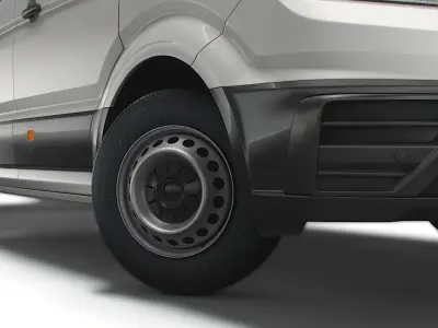 VW Crafter Double Cab Tipper 2021 3D model