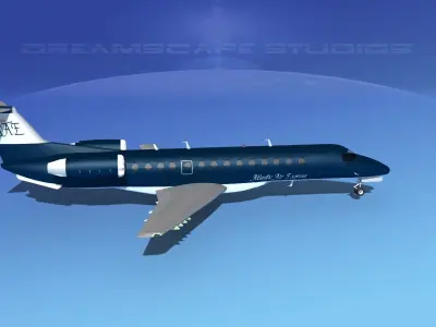 Embraer ERJ-135 Atlantic Air 3D model