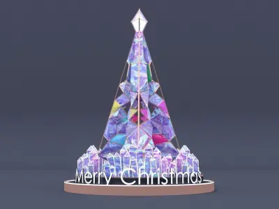 christmas trees 3 3D model