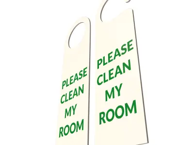 Door Hanger Tag Please Clean My Room Low-poly 3D model