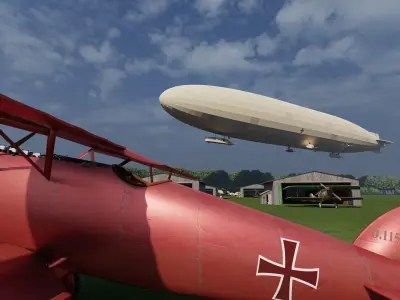 WW1 AIRPORT 3D model