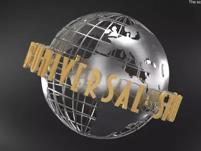 Universal Studios Metal Globe 3D model