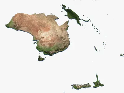 Australia and Oceania 3D model