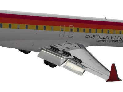 Bombardier CRJ 1000 Air Nostrum Low-poly 3D model