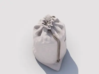 Money Bag Low-poly 3D model