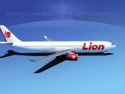 Airbus A330-300 Lion 3D model