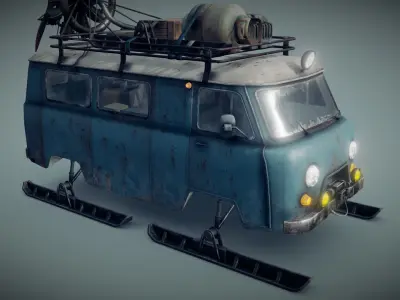 Buchanka Snow Glider Free low-poly 3D model